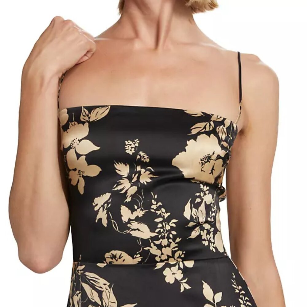 REFORMATION Frankie Floral Silk Satin Maxi Dress (Gisele) *NEW W/TAG*